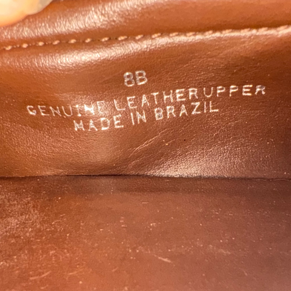 Talbots Two Tone Brown Suede and Calf Hair Loafer size 8 - Picture 4 of 9